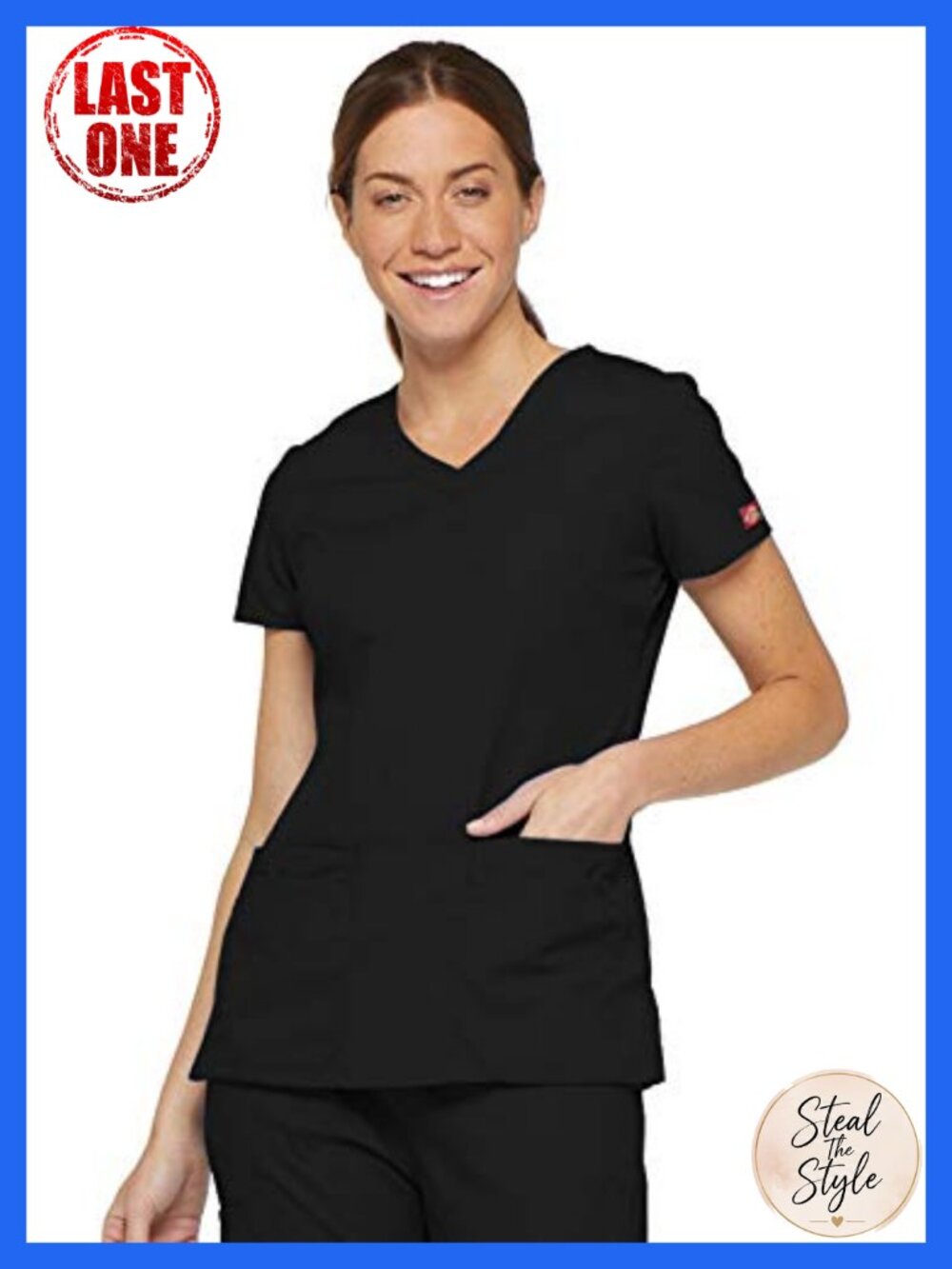 Dickies EDS Signature Women's Scrub Top V-Neck Contemporary Fit Medical